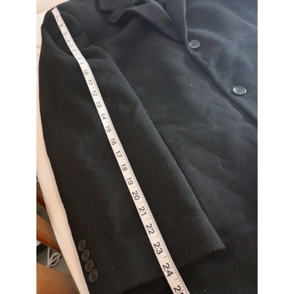 Turnbury 100% Cashmere Black Coat, size 44R Long Blazer Dress Jacket Coat - Picture 5 of 13